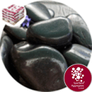 Chinese Pebbles - Polished Black Granite - Large - 2698